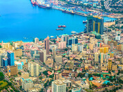 The skyline in Dar es Salaam, Tanzania, represents the need for urban development in the modern world