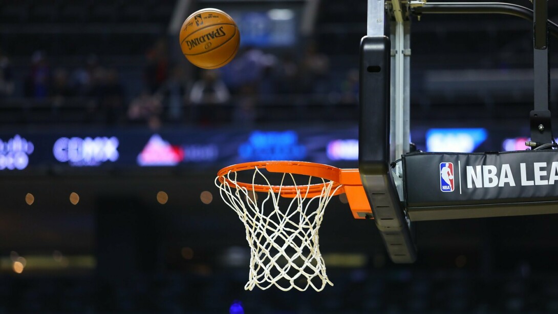 With the NBA logo visible, this image sets the stage for the predicted competitive spirit and thrilling moments that fans will be watching for in the 2025 NBA Playoffs