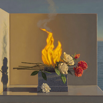 David Ligare, The philosophy of flowers (detail), 2026. Courtesy of Andra Norris Gallery