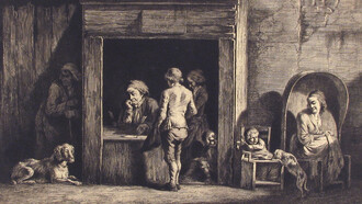 Jean-Jacques de Boissieu (1736-1810), «Escritor público». Grabado, 1790. Aguafuerte; tercer estado de cuatro. Museo Metropolitano de Arte, Nueva York, EE.UU.