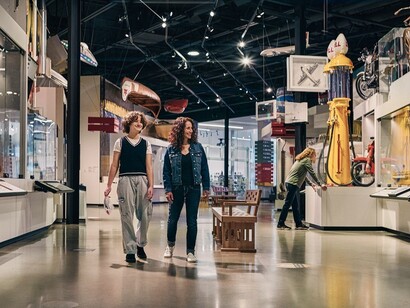 Allée des artefacts, vue d’exposition. Avec l’aimable autorisation d’Ingenium. Musée des sciences et de la technologie du Canada