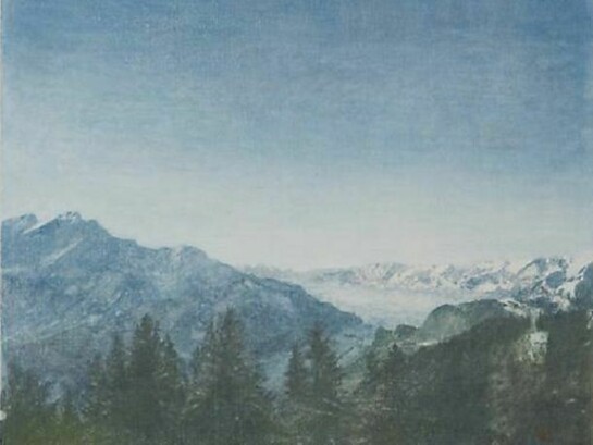 Peter Allen Hoffmann, View/1998, 2012, Oil on canvas, 12 x 12 inches