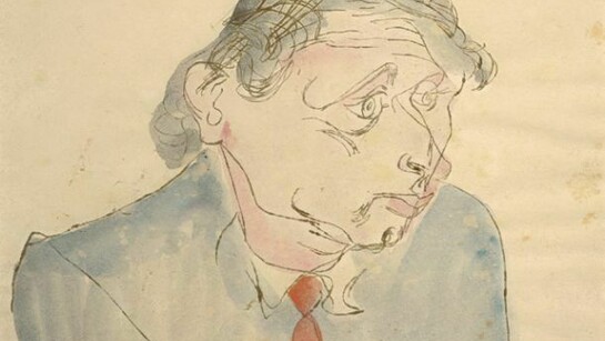 Jankel Adler, Portrait of a man, 1944, watercolour, 8 x 10 1/4 in / 20 x 26 cm