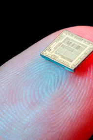 A microchip on a fingertip