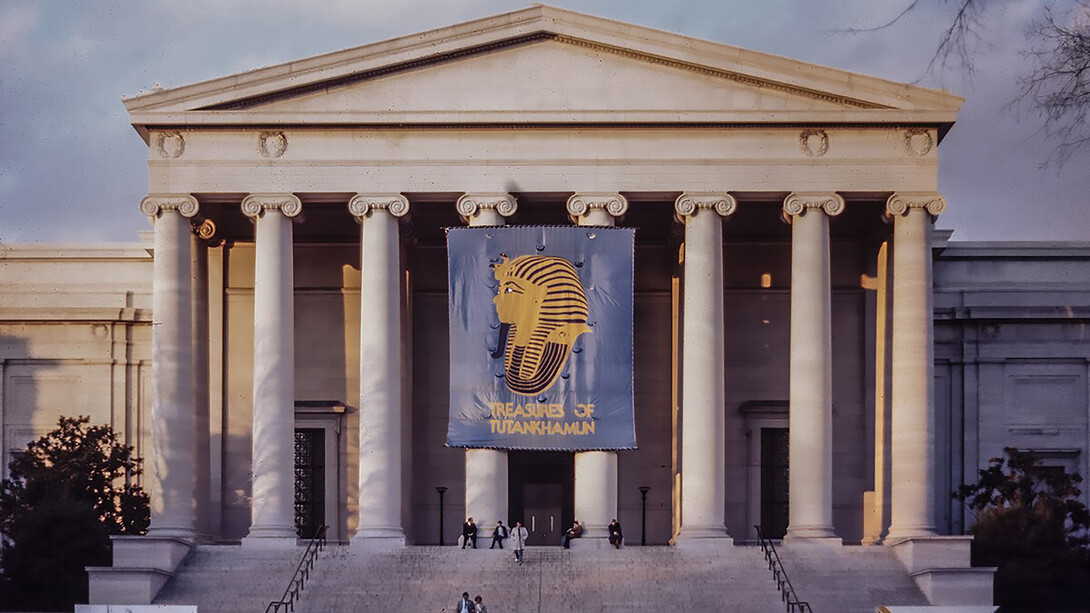 National Gallery of Art, Washington, DC, during the Treasures of Tutankhamum tour in 1976, USA