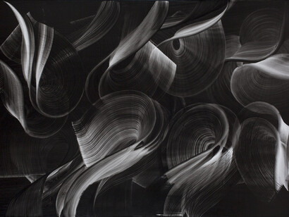 Shahla Dadsetan, "Sans titre", pigment and acrylic medium on canvas, 89 x 146 cm, 2018 © Nabil Boutros