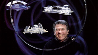 Gyula Kosice con la «Ciudad Hidroespacial»