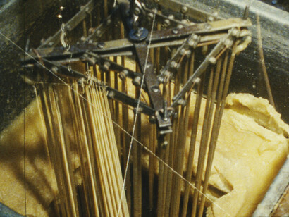 Spaghetti Tornado, 2010, 16mm film, colour, no sound, 2'47'' Produced by Brodbeck Foundation, Catania, Italy © João Maria Gusmão + Pedro Paiva
