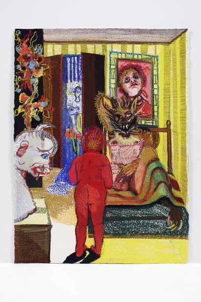 Natalie Frank, Little Red Cap I, 2011-14
Gouache and chalk pastel on Arches
paper, 22 x 30 inches (55.9 x 76.2
cm). Courtesy of the artist and
Rhona Hoffman Gallery (Chicago);
ACME (Los Angeles).