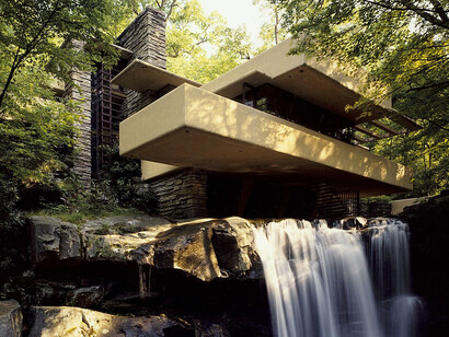 Fallingwater, que Wright diseñó para el sitio del Patrimonio Mundial de la Unesco desde la década de 1930 hasta la de 1950