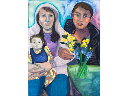 Aliza Nisenbaum, Cesli, Virginia, and Sofia, 2013, oil on linen