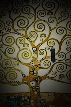 L'albero della vita, Gustave Klimt, decorazione interna della sala da pranzo di Palazzo Stoclet, particolare. Bruxelles, Belgio