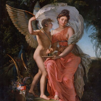 Anonimo, "La musa Erato e Cupido", tra il 1800 e il 1821 Musée des Beaux-Arts, Bordeaux, Francia 