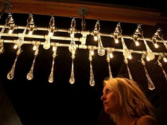 Tanya Clarke and Rain Sculpture