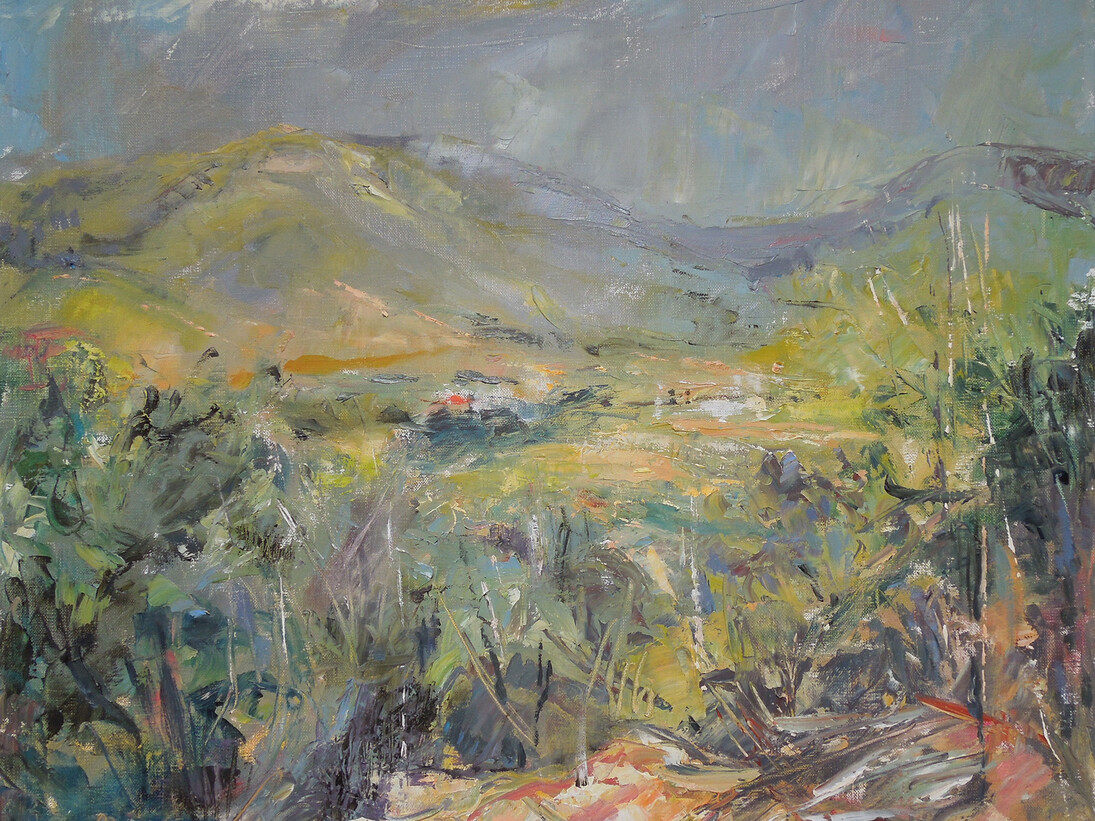 Mary-Jane Alexander, Heat Rising, oil on canvas, 60 x 60 cm