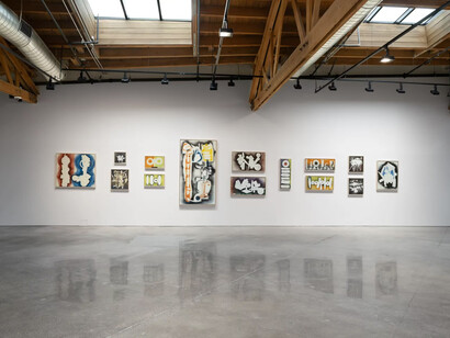 Night window. David Smith spray paintings, 1958 – 1964, exhibition view. Courtesy of Hauser & Wirth Gallery
