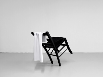 Untitled with chairs 2016, Polystyrene thermoforming, wood, enamel, cm 40x80x90 cad. Courtesy Whitelight Art Gallery, Milano.





