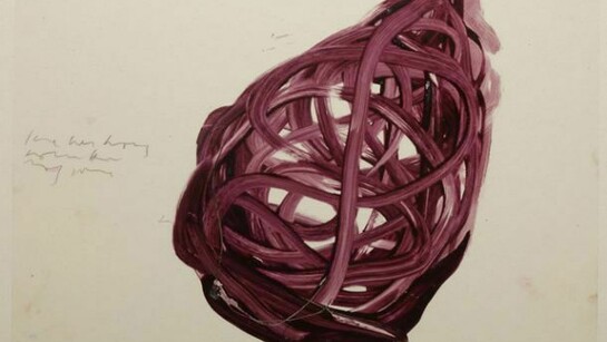 Luca Caccioli, sgùmbej 2012 pigmenti e olio su acetati sovrapposti, 51,5 x 36 cm