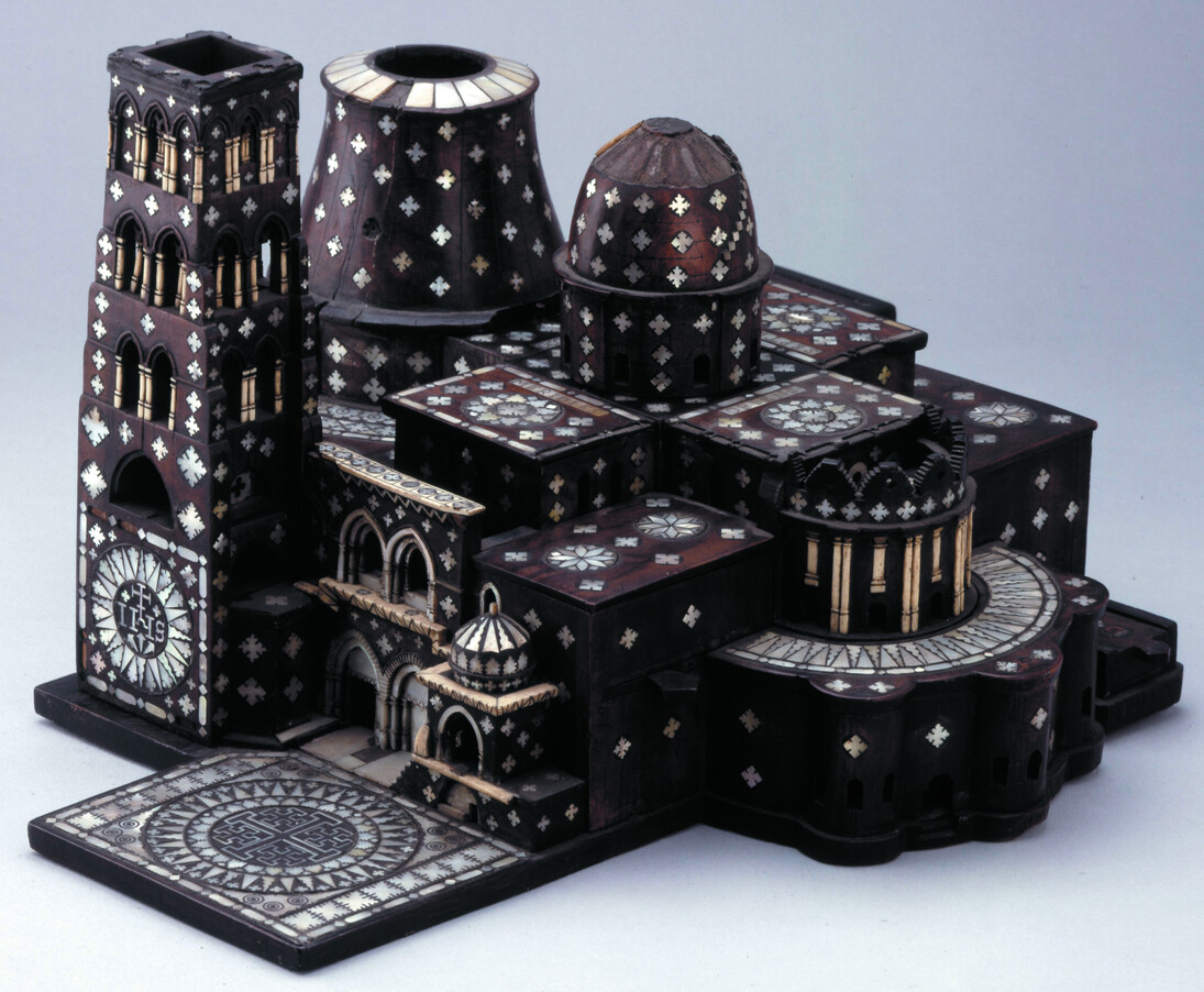 Model of the Church of the Holy Sepulchre Bethlehem, Palestine, 1600–1700The Church of the Holy Sepulchre is one of the holiest places of Christianity and attracts many pilgrims. Souvenir models of thechurch are bought and taken all over the world.© the Trustees of the British Museum