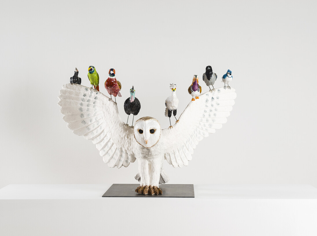 Owl 2016, Glazed, ceramic 58 x 88 x 47 cm
