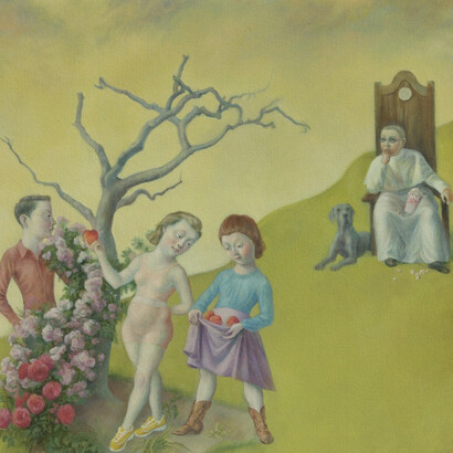 Grace Eunshin Kim, ...and it is gone, and it's place remembers it no more, oil on canvas. Courtesy of the Dorothy Circus Gallery