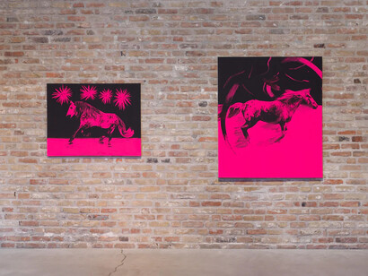 Sihan Chen, Blue is a gaze, exhibition view. Courtesy of König Galerie