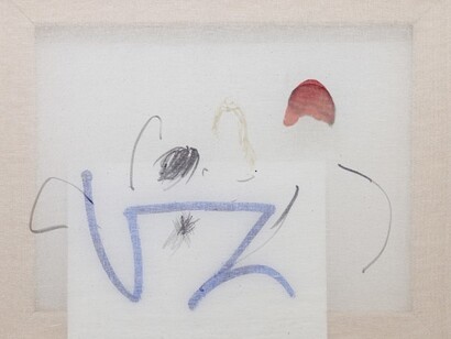 Riccardo Baruzzi, matita, pennarello, e gouache su calicot, acrilico su carta, 2014