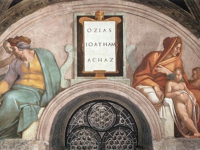 Michelangelo (1475–1564), fresco pintado en la Capilla Sixtina, en el Vaticano, entre 1508 to 1512