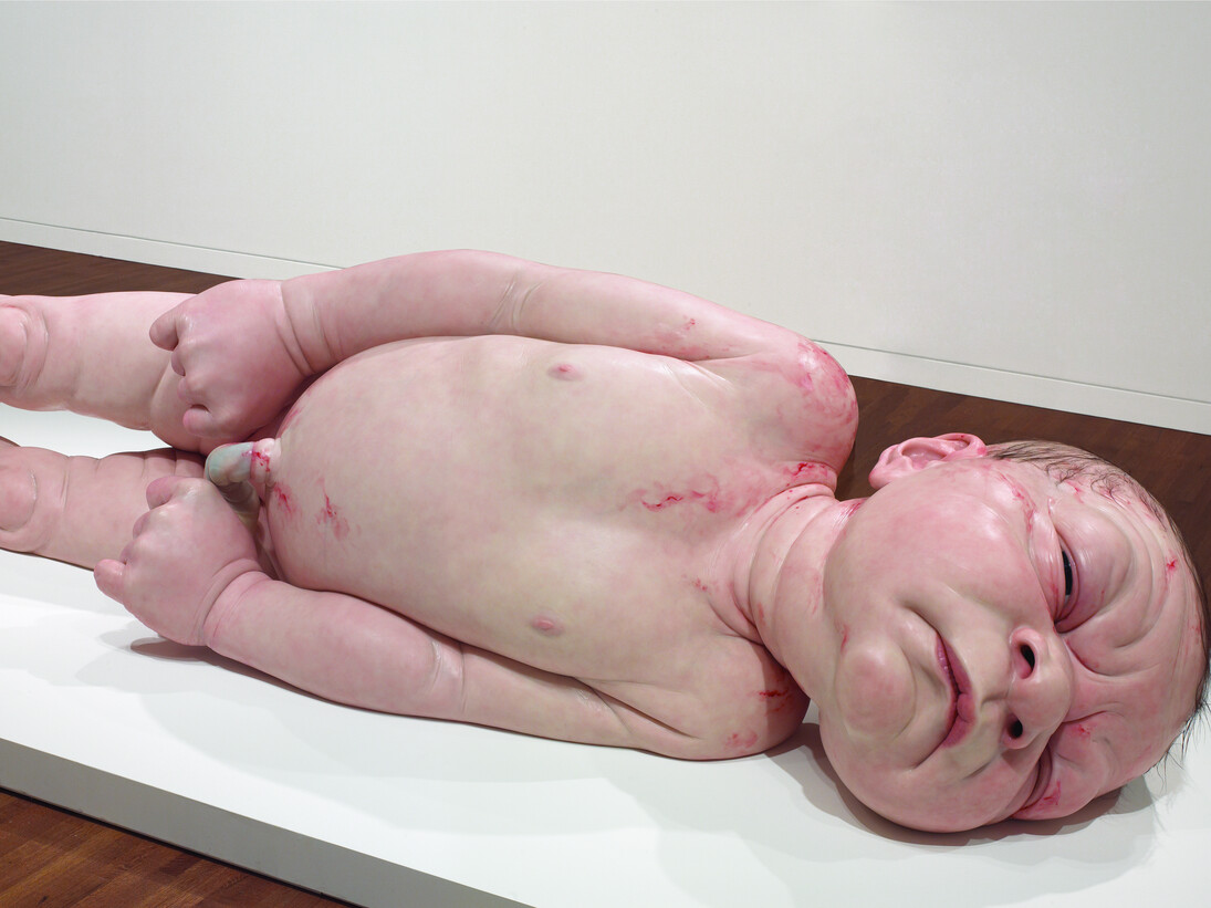 Ron Mueck, A Girl, 2006, acrylic on polyester resin and fibreglas, 110.5 x 134.5 x 501 cm
Purchased 2007 with the assistance of a contribution from F. Harvey, Benoit and Dr. Lynne Freiburger-Benoit, National Gallery of Canada, Ottawa, Photo © NGC