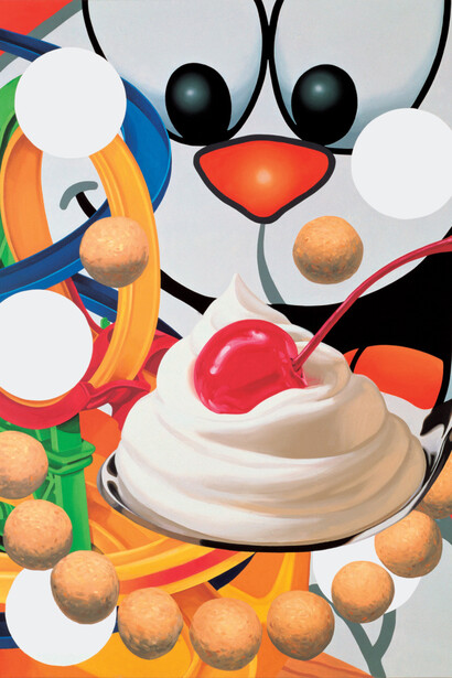 Jeff Koons Loopy, 1999, Easyfun, oil on canvas 274.3 x 200.7 cm, Courtesy Bill Bell Collection © Jeff Koons