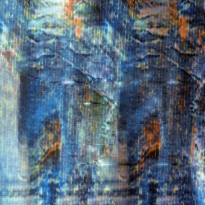 Konrad Wyrebek - Distort PacRM DataError, C-type print on metallic luminescent paper with resin coat, 160 x 120 cm, 2014