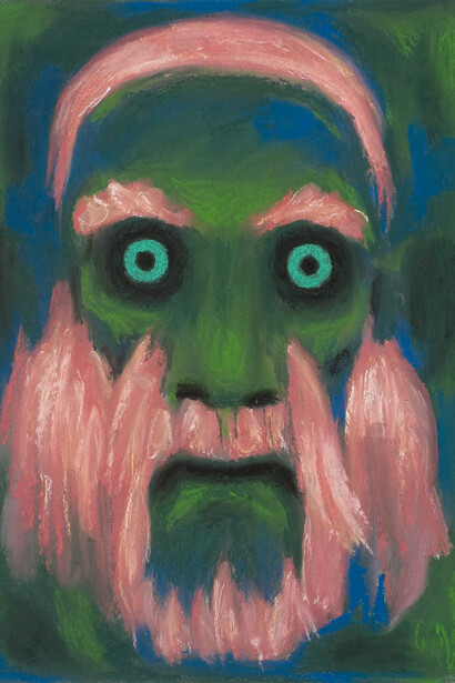 "Hulk", 2014 , acrylique sur toile, 24 x 18 cm, courtesy of galerie Anne Barrault