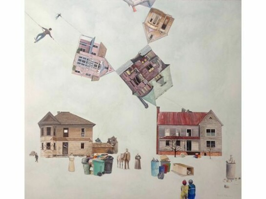 Pablo D'Antoni, Contemporary Mortgages, 21x24", oil on panel, 2014