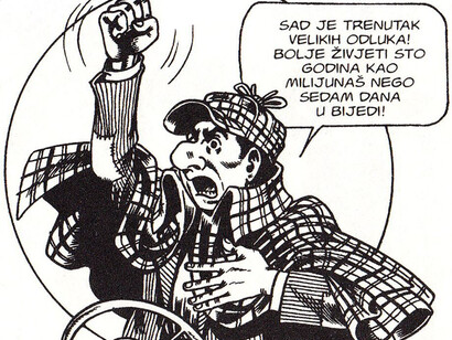 Alan Ford Runs a Lap of Honour. Courtesy of National Gallery of Slovenia