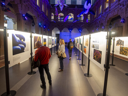 Fotociencia, vista de exhibición. Cortesía de Casa de la Ciencia