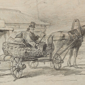  V.M. Vasnetsov, Two men in a four-wheeled cart, 1871. Courtesy of Tretyakov Gallery