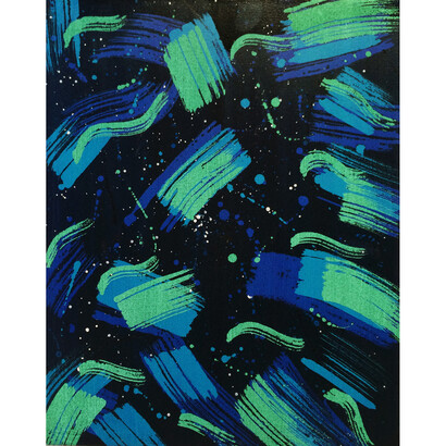 Andrea Bergart, Space Waves, 2014, acrylic on canvas, 25 x 20 inches