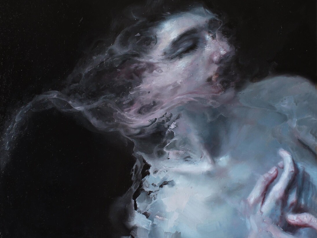 Henrik Uldalen, Gale, 2015, oil on panel, 50.8 x 50.8cm, courtesy the artist