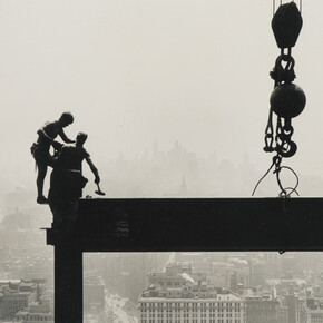Lewis Hine, Laying Beams, Empire State Building construction, 1931 ca, Gelatin silver print (vintage), Collection of Martin Z. Margulies