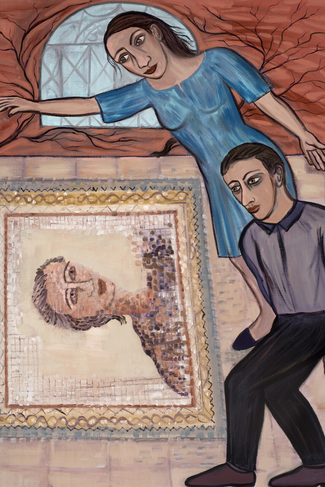 Eileen Cooper, Bacchus, 2017, oil on canvas, 122 x 92cm, courtesy the artist