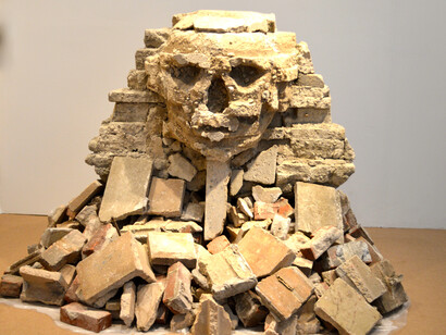 Keszler Gallery – New York City, Banksy – “Sphinx”, From NYC "Better Out Than In" residency October, 2013 
Mixed Media Sculpture, 50 x 54 Inches Original Street Work
