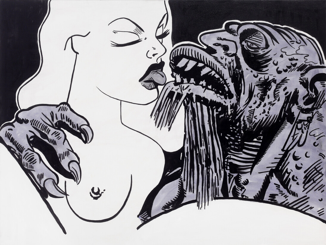 She Was In No Hurry to be Married Again, 2013, Acrylic on canvas, 36 x 48 inches