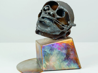 Richard Hunt, Hero’s Head (detail), 1956. Welded steel, 15.2 x 20.3 x 20.3 cm | 6 x 8 x 8 in.© Richard Hunt. Courtesy of White Cube Gallery