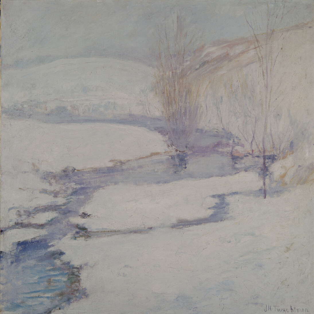 John Henry Twachtman, Paisaje de invierno, 1890‐1900, (Winter Landscape), Óleo sobre lienzo. 76,5 x 76,5 cm, Terra Foundation for American Art,
Chicago, Daniel J. Terra Collection
