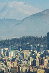 Vista panorámica de la ciudad de Santiago, capital de Chile