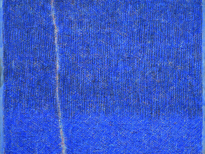 Piero Dorazio, Crack bleu, 1959, olio su tela, 81x100 cm - Collezioni Intesa Sanpaolo © Archivio Attività Culturali, Intesa Sanpaolo, foto Paolo Vandrasch