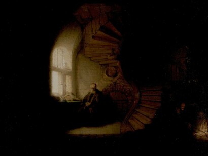 «Filósofo meditando», Rembrandt (1609-1669)