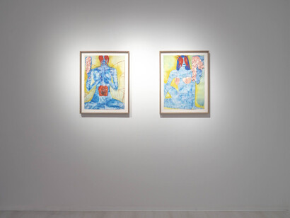 Gema Polanco, Amor mira como vivo, vista de exhibición. Cortesía de Galería Moisés Pérez de Albéniz