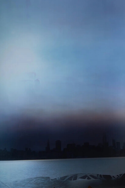 John Chiara, Avenue of the Palms facing the San Francisco Marine Layer, Treasure Island, 2024. Courtesy of Jackson Fine Art 