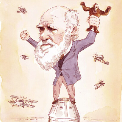Una caricatura di Darwin
